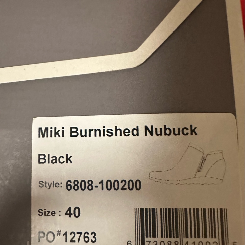 Miki Burnished Nubuck Ankle Boots - Black